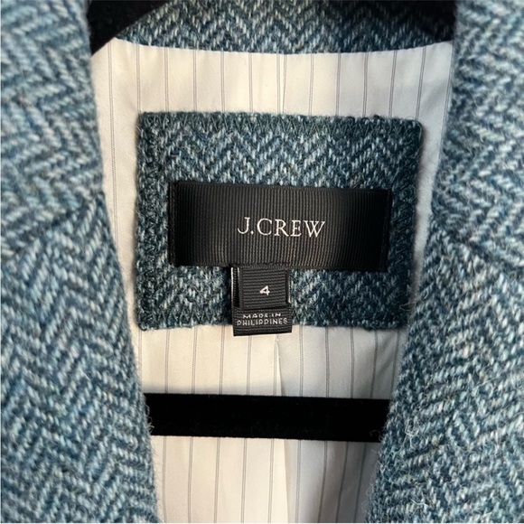 J.Crew Campbell wool blazer in blue herringbone size 4 JCREW - Picture 10 of 16